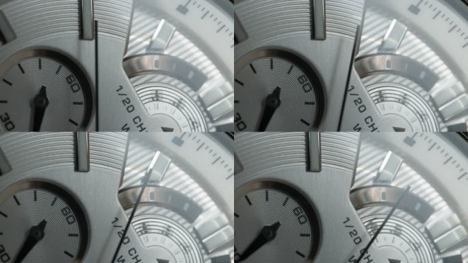 石英手表时钟计时器秒针微距