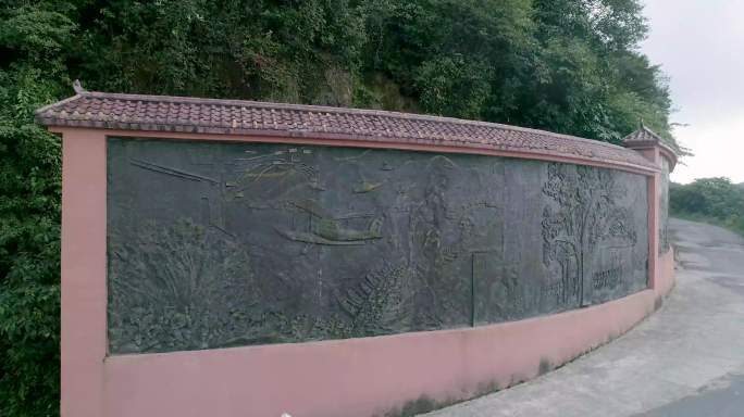 红色文化红军长征过广西华江老山界石壁航拍
