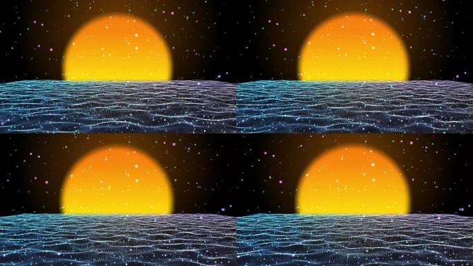 form粒子海面日出日落