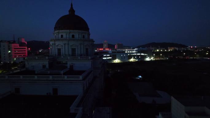 玉环法院夜景航拍