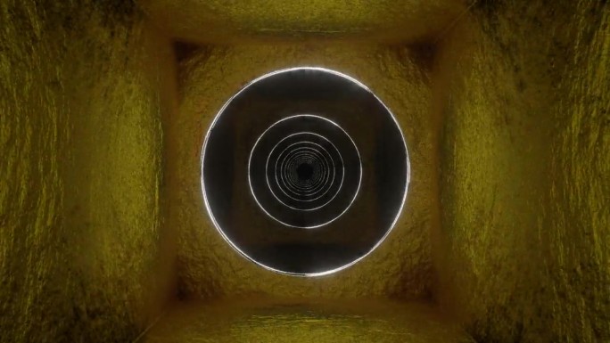 金色和白色的圆拱隧道背景VJ循环在4K