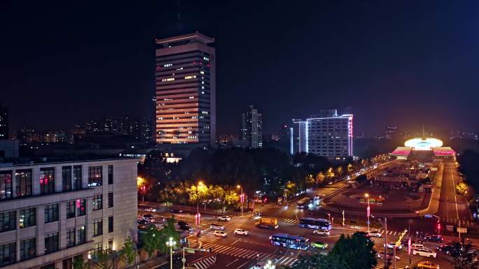 中央电视台老台址节日夜景