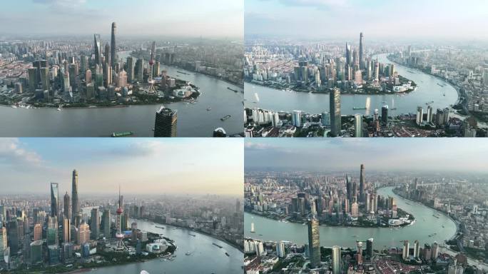 上海航拍大景城市空镜