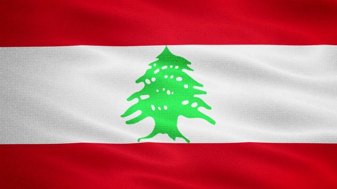 自然波浪织物纹理黎巴嫩国旗图形背景