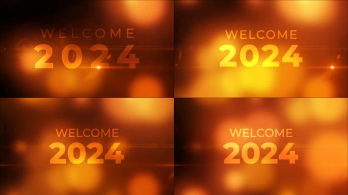 2024年新年用圆梯度模糊镜头光晕散景动画视频