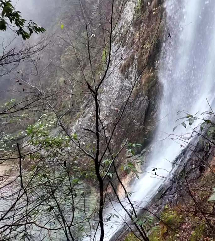 安徽六安天堂寨风景区瀑布山川森林