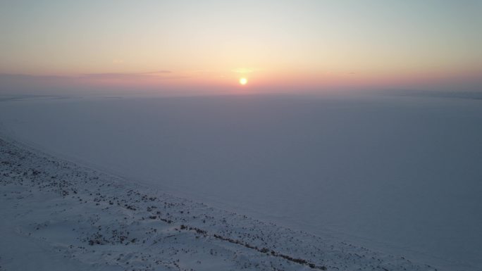 乌伦古湖的日落12