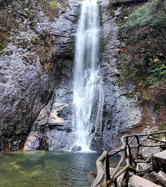 安徽六安天堂寨风景区瀑布山川森林