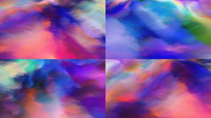 4K抽象背景炫彩色块波浪流动艺术背景2