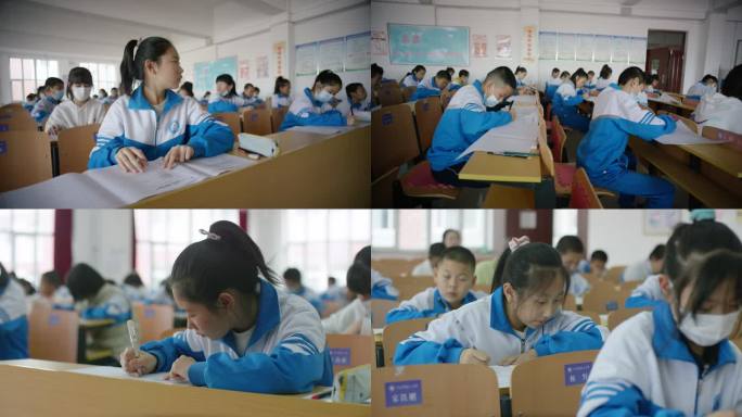 内蒙古中学生在电教室考试