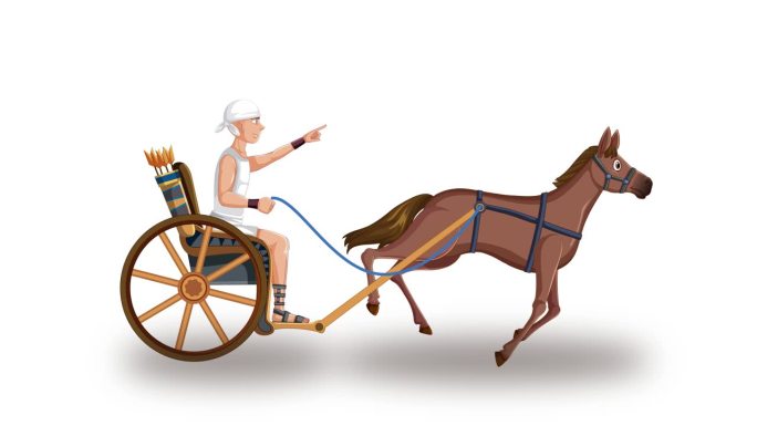 古埃及法老乘坐马车