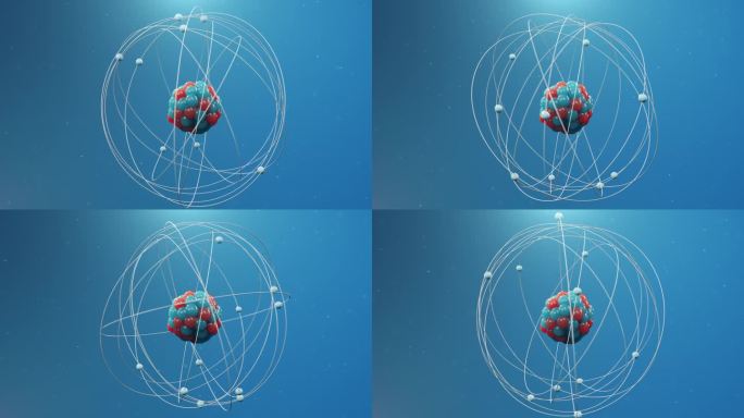原子结构。原子是构成化学元素的物质的最小层次。核反应。纳米技术的概念。中子和质子，原子核。可循环无缝