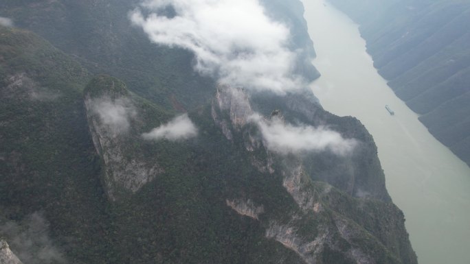 4K重庆巫山神女峰4A景区航拍视频