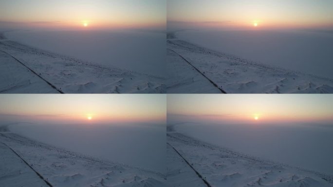 乌伦古湖的日落10