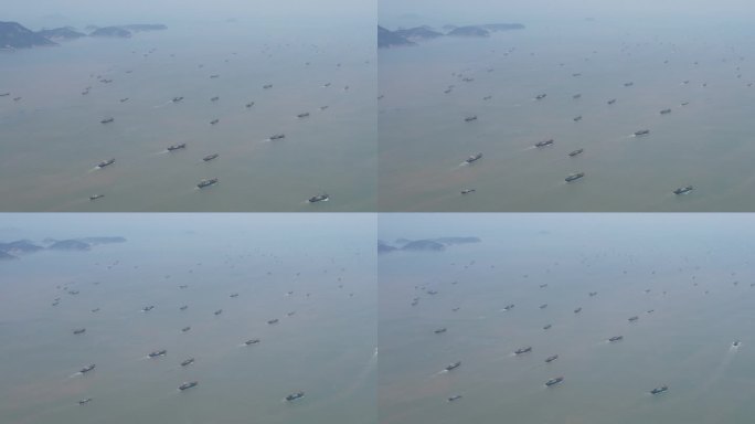 东海开渔节航拍大片渔船集结