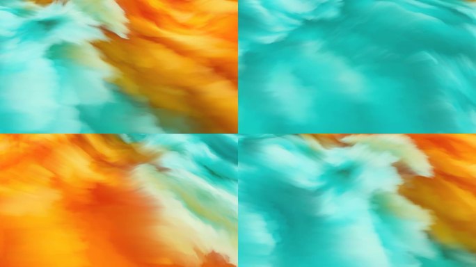 4K抽象背景炫彩色块波浪流动艺术背景34