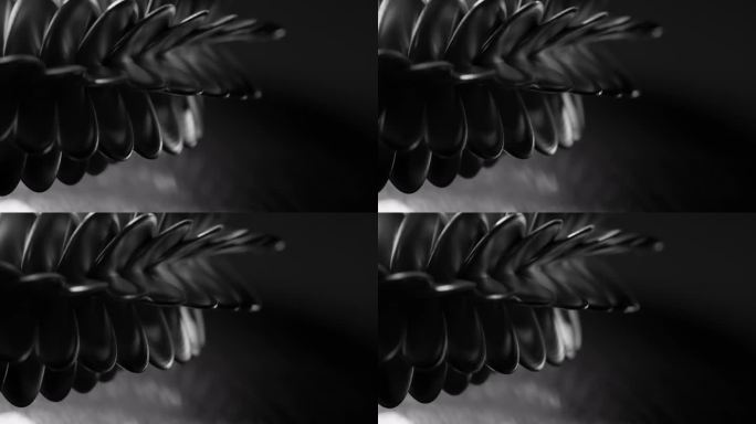 黑白蛇鳞在3D动画中移动