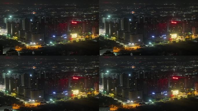 台州温岭箬横镇夜景航拍