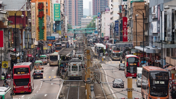 香港车流延时