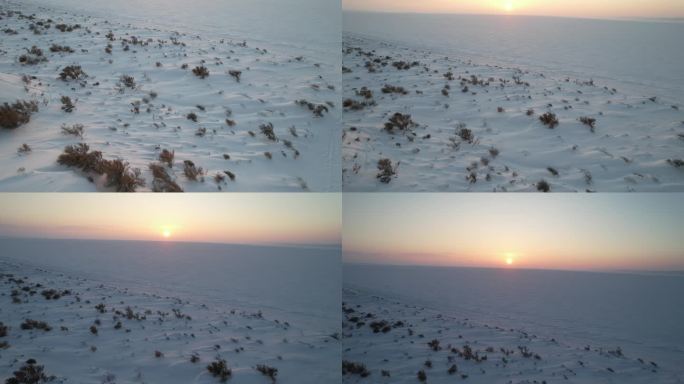 乌伦古湖的日落6