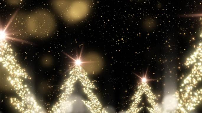 圣诞树粒子超宽屏视频素材