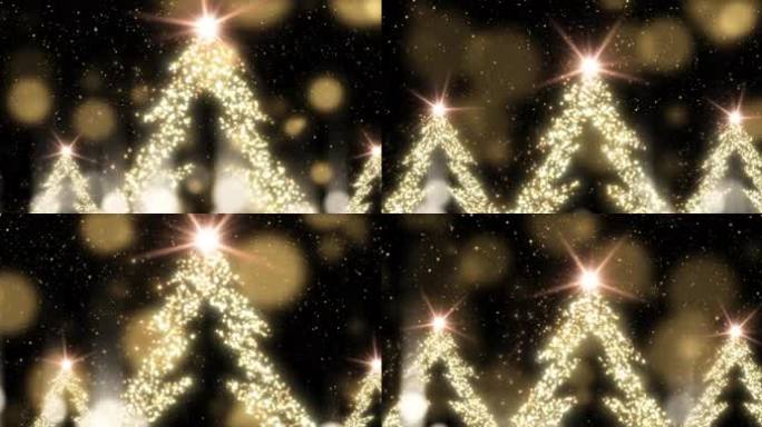 圣诞树粒子超宽屏视频素材