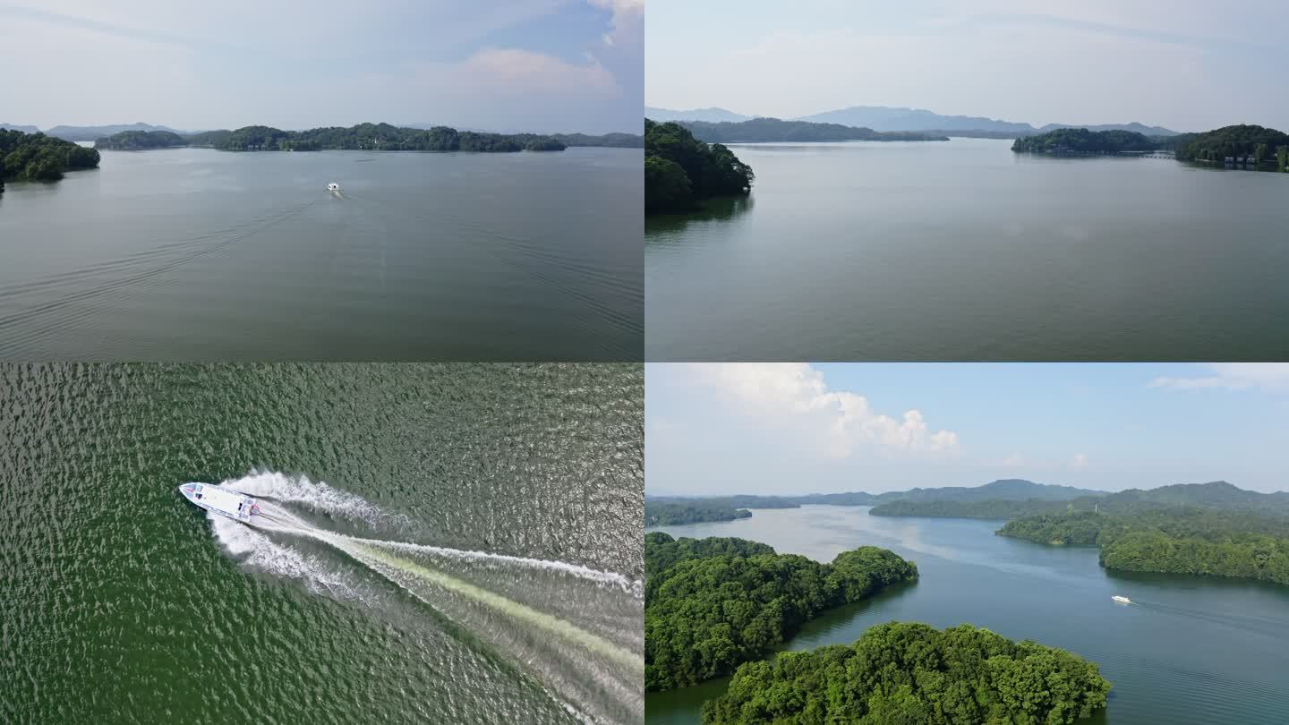 仙女湖湖面快船