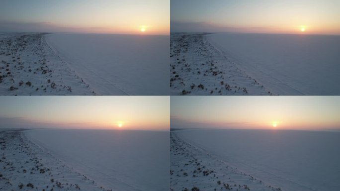 乌伦古湖的日落5
