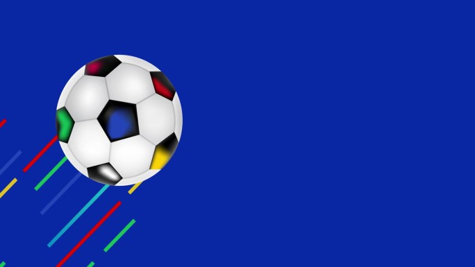 2024年足球赛事，彩色体育旗帜，足球