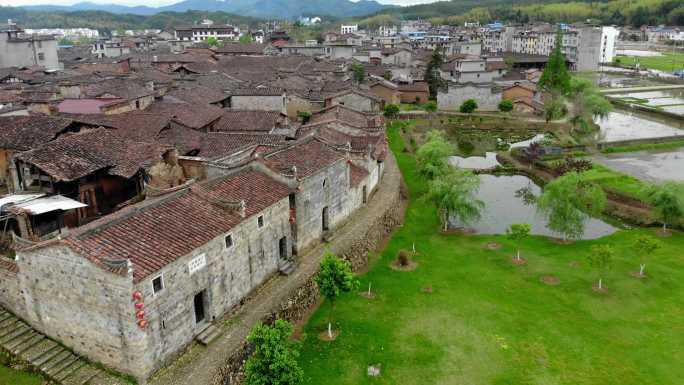 航拍福建南平邵武和平古镇古民居风光