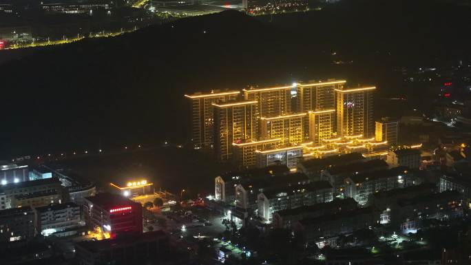 台州温岭松门夜景航拍