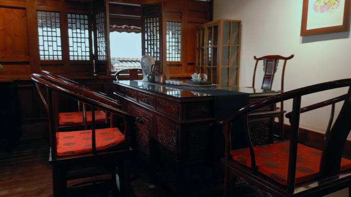 中国风书房明清风格桌椅