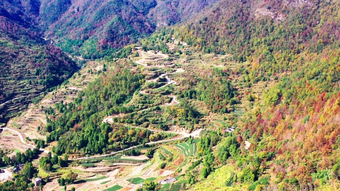 浙江天台山南黄古道，黄南古道，沿途风光