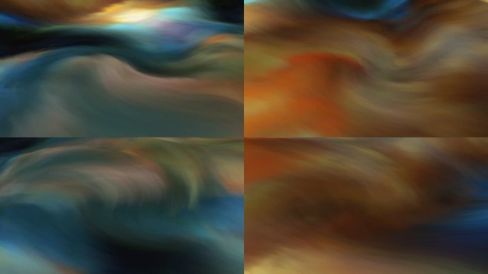 4K抽象背景流动的光影色彩艺术投影9