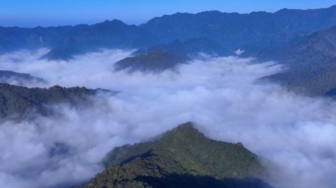 森林云海乡村山川云谷云海生态环境大自然