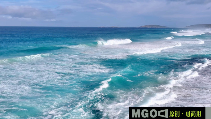 浪花海浪浪花飞溅海浪翻滚清新治愈