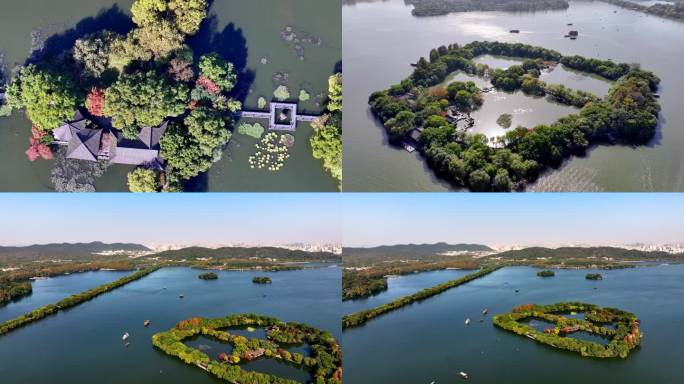 （合集）中国杭州三潭印月西湖秋日美景