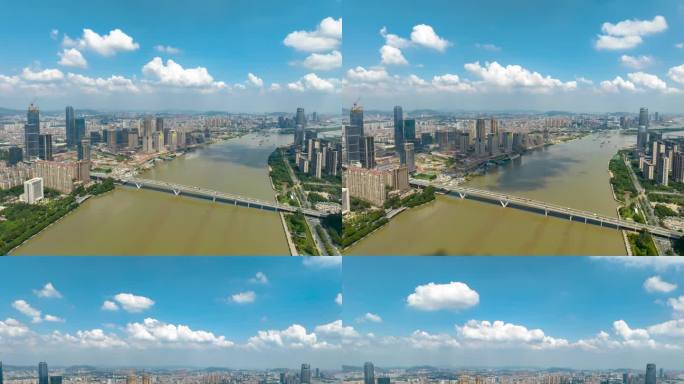 广州国际金融城高空航拍延时摄影
