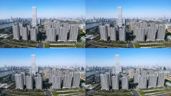 4k原素材-上海后滩城市景观