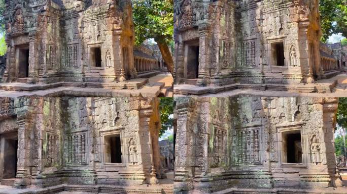 塔普罗姆，一座神秘的高棉文明寺庙，位于柬埔寨吴哥的领土上