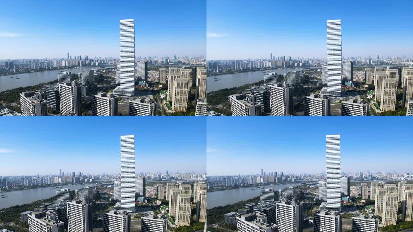 4k原素材-上海后滩城市航拍