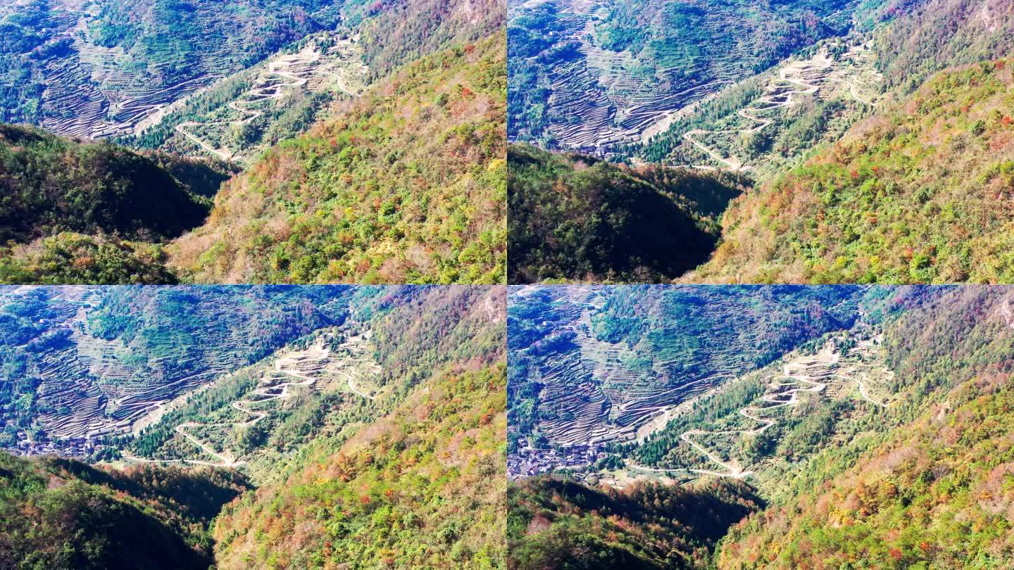 浙江天台山南黄古道，沿途风光