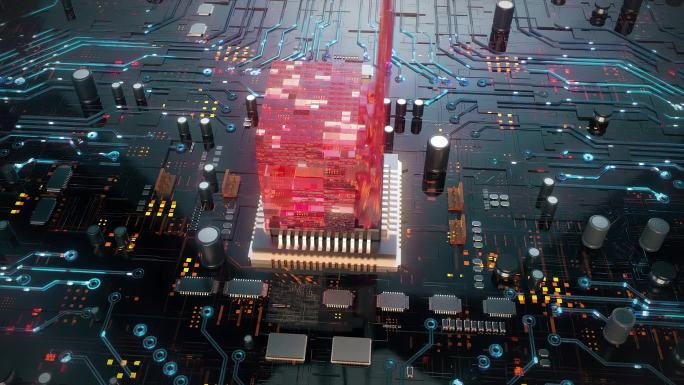 广告影视人工智能Ai芯片发光电流电路板