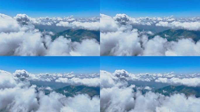 蓝天白云中的乌蒙大山-东川大轱牛山