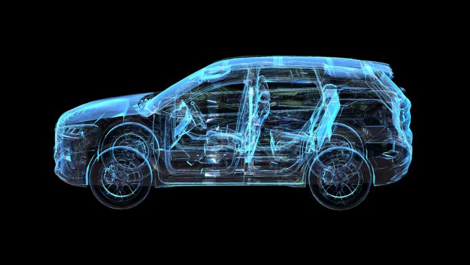 奇瑞瑞虎7pro科技全息通道素材