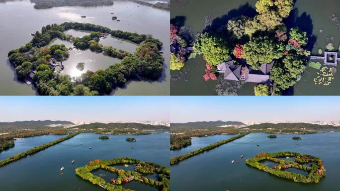 （合集）中国杭州三潭印月西湖秋日美景