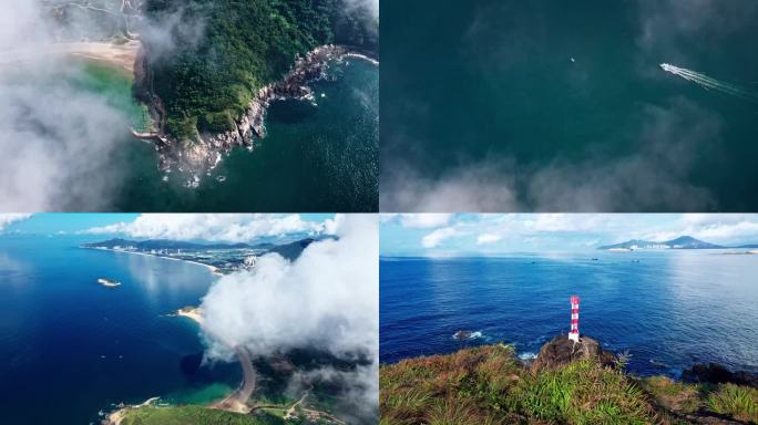 广东阳江海陵岛美丽海岸线航拍