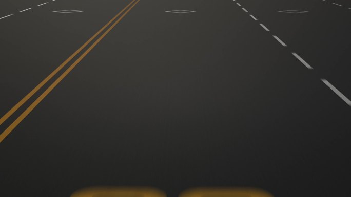 高速公路 双黄线快速行驶路面