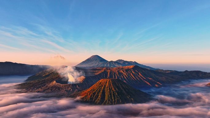 印度尼西亚布罗莫火山Bromo延时