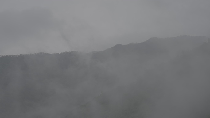 4k 肇庆 烟雨濛濛  屋檐滴水